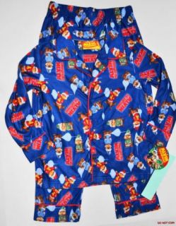 New Boys Alvin and The Chipmunks Pajamas Size 8 Pyjamas Flannel PJs 