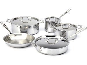 All Clad 9 PC Stainless Cookware Set 5028