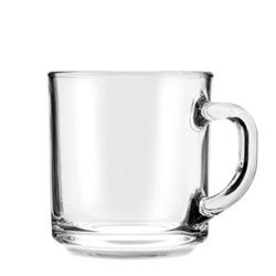 Anchor Hocking 10 Ounce Cambria Clear Glass Coffee Mugs
