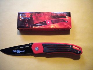 Frost Cutlery American Fire Fighter Folding Knife New