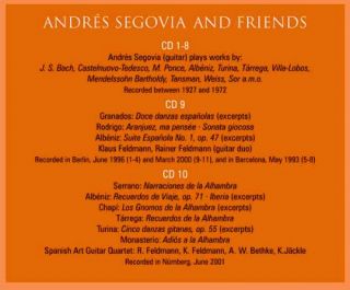 10 CD Andres Segovia Friends Collection Box Set