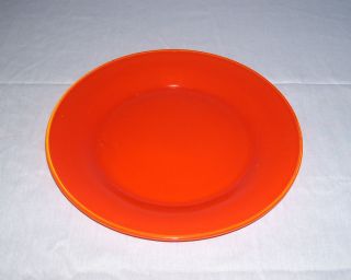 Anchor Hocking Glass Fire King Rainbow Orange Dinner Plate