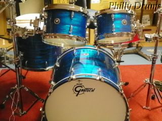 New Gretsch Brooklyn Drum Kit Set 4pc Royal Blue Oyster