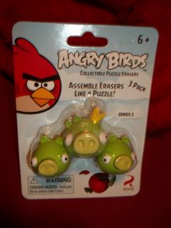 Angry Birds Collectable Puzzle Erasers with King Pig
