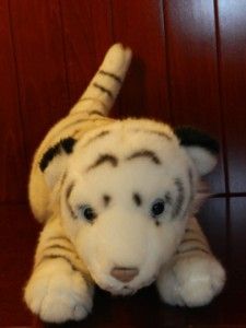 animal alley white tiger plush stuffed animal 13 toy black stripe toys 