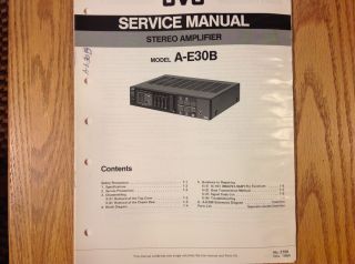 Service Manual for JVC Stereo Integrated Amplifier A E30B