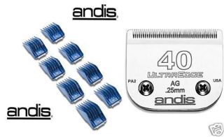 Andis Clip Snap on Combs Set 40 UltraEdge Clipper Blade