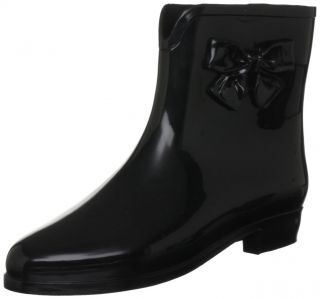 Mel by Melissa Black Black Womens Ankle Boots Wellies Shoes