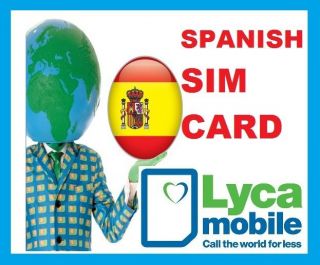   PREPAID LYCA MOBILE MOVIL 3G DATA SIM CARD (VODAFONE) INTERNET SPAIN