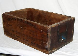 1919 STANLEY Antique SWEETHEART TOOL BOX Wood HARDWARE STORE DRAWER 
