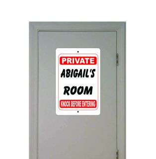 ABIGAILs ROOM PRIVATE KNOCK BEFORE ENTERING room door name Aluminum 