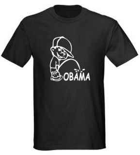 Kid Pissing on Obama Anti T Shirts S M L XL 2XL Funny 2012 Nobama pee 
