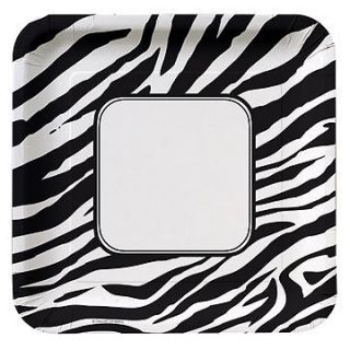 Animal Print Party Supplies Zebra Paper Dinner Plates