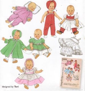 Vintage Baby Doll Clothes Sewing Pattern Annabell Born