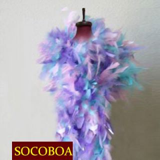 100 gram Green Pink Lavender Feather Boa Silver Tinsel halloween 