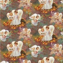   information policies angels and flowers pumpkins fleece fabric