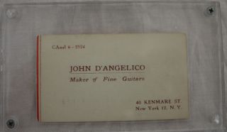 John DAngelico Business Card RARE