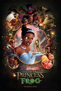 Princess and The Frog Movie Poster 2 Sided Original 27x40