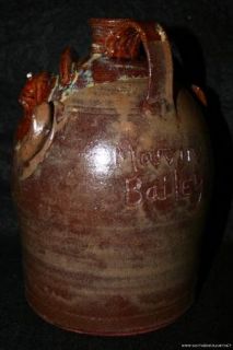 Marvin Bailey Folk Pottery Face Jug South Carolina