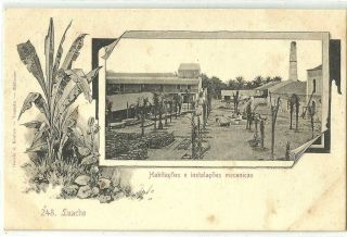 Mechanical Installations Angola Africa Old Postcard