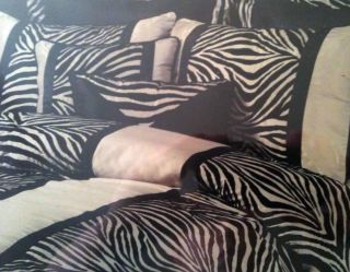 Oversized Dual King Comforter Set Zebra Animal Print