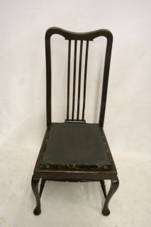 Antique Victorian Chair Mahogany Queen Anne Style Dining 2 Available 