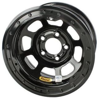 New Black 15 x 8 Bassett 5 on 4.75 D Hole Beadlock IMCA Wheel, 2 
