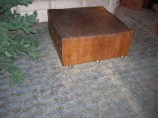 Antique Maple Butcher Block with Legs Solid Square