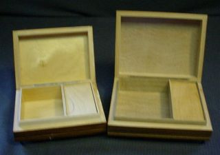 Lot 2 Vintage Inlaid Wood Music Jewelry Boxes Must See