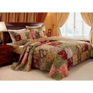    Bedroom Decor Bedding Quilts Sets Antique Chic Queen Size Quilt Set