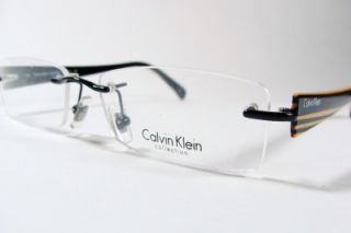 Calvin Klein Eyeglasses CK 484 Black 599 Rimless New Auth