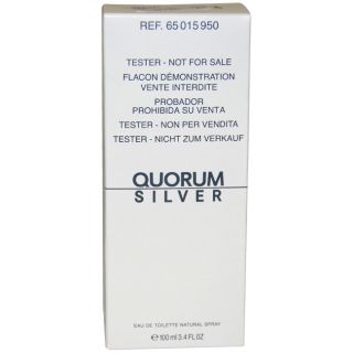 Quorum Silver by Antonio Puig for Men 3 4 oz EDT Spray Tester 