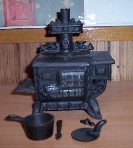 Cast Iron and Metal Reproduction of Vintage Wood Cook Stove Great for 