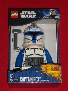 lego star wars mini figure alarm clock captain rex time