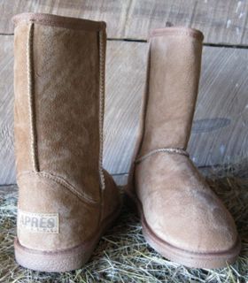   Fleece Chestnut Pull on Boots Apres by LAMO Sizes 6 7 8 9 10