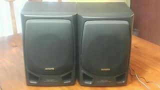 Aiwa SX NV2100 15W Twin Duct 2 Way Bass Reflex Audio Speaker System 