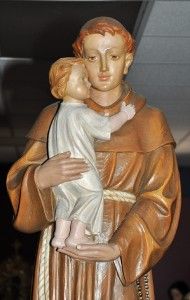 Hand Carved Demetz Studios St Anthony Wood Statue