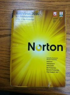 Norton antivirus 2010 with antispyware 3 user 1 year AUTO UPGRADE TO 