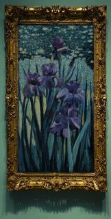 Antonyuk Irises Musium Flower Garden Sign Orig Oil 32