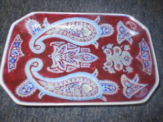 Rectangle Shaped Oriental Display Dish Chinese Blank Porcelain Painted 