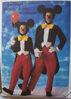 Mickey Mouse Mens New 32 to 38 Simplicity Costume Sewing Pattern 7729