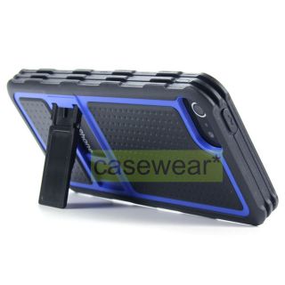 Aqua Blue Kickstand Pro Guard Hard Case TPU Gel Cover for Apple iPhone 