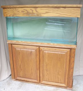 Complete 55 Gallon Fish Tank, Stand, Lights, Tops, and Canopy