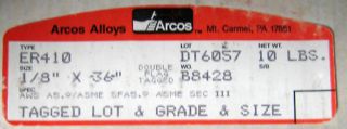 Arcos ER410 Stainless Steel 1 8 x 36 TIG Wire