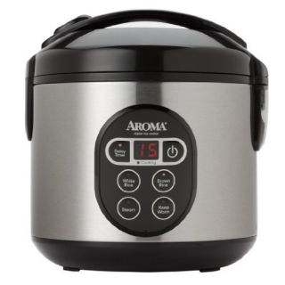 New Aroma Arc 914SBD 8 Cup Cooked Digital Rice Cooker and Food Steamer 