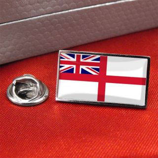 white ensign royal navy flag lapel pin badge tie pin