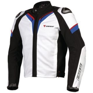 Dainese Aspide Tex Textile Jacket White Black Blue 44 USA 54 Euro 