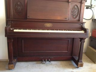 Beautiful Antique 1909 Upright Poole Piano Bench made in Boston