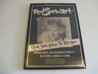    Stewart Ken Rosene Concert Poster Framed Blaisdell Arena HI ORIGINAL