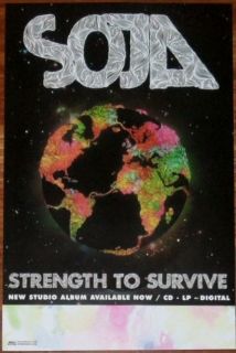 SOJA Strength To Survive 2012 Ltd Ed Poster New Rare Reggae Rock 
